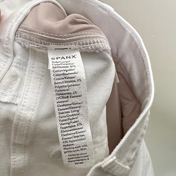 SPANX SPANXshape EveryWear Straight Leg Jeans White Sz Large {TT25} - Picture 6 of 7